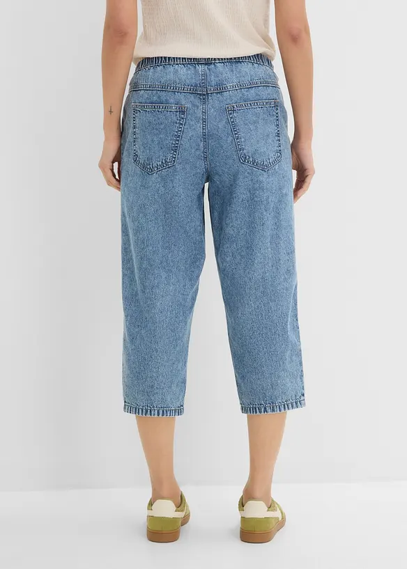 Barrel jeans Mid Waist, cropped, bonprix