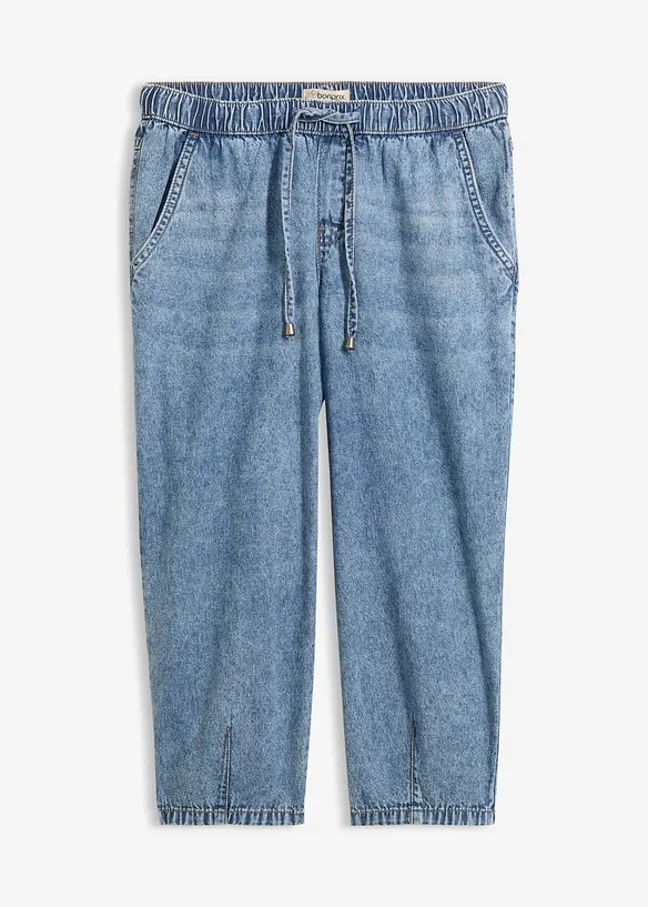 Barrel jeans Mid Waist, cropped, bonprix