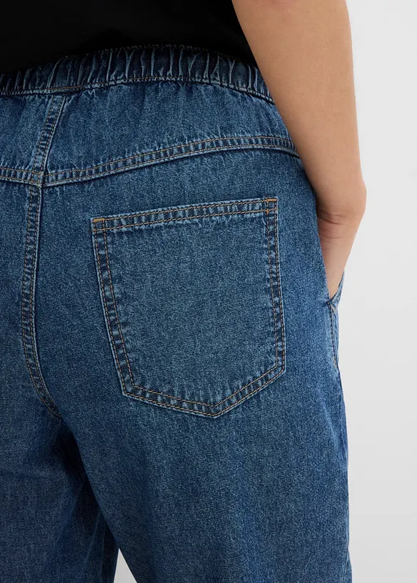 Barrel jeans Mid Waist, cropped, bonprix