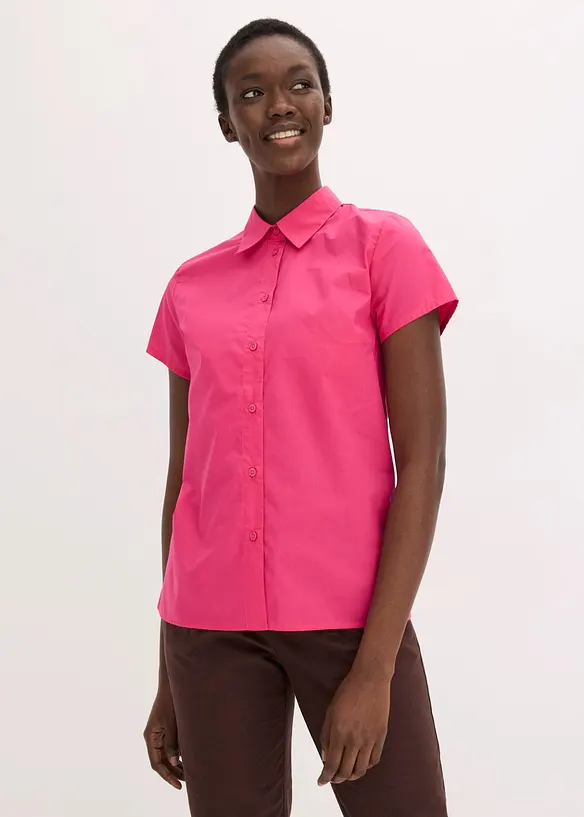 Kortermet bluse i poplin, bonprix