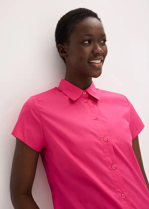 Kortermet bluse i poplin, bonprix