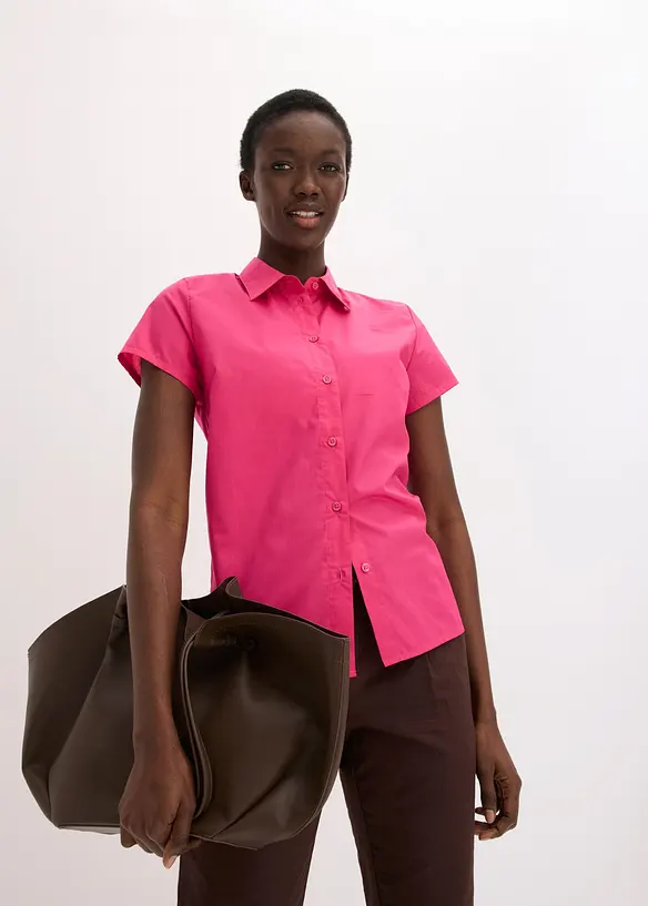Kortermet bluse i poplin, bonprix