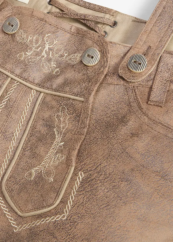 Drakt-shorts av imitert skinn, bonprix