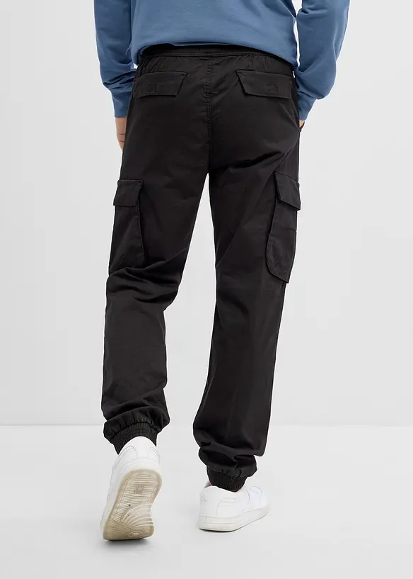Regular Fit slip on-cargobukse, Straight, bonprix