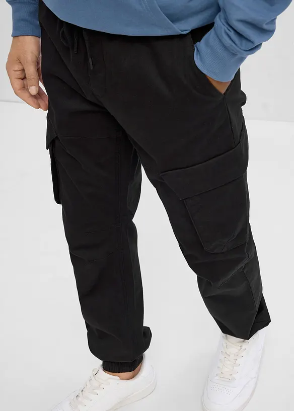 Regular Fit slip on-cargobukse, Straight, bonprix