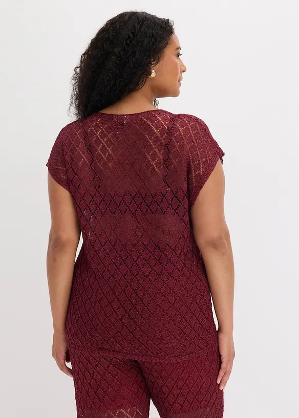 Strikket topp med paljetter, bonprix