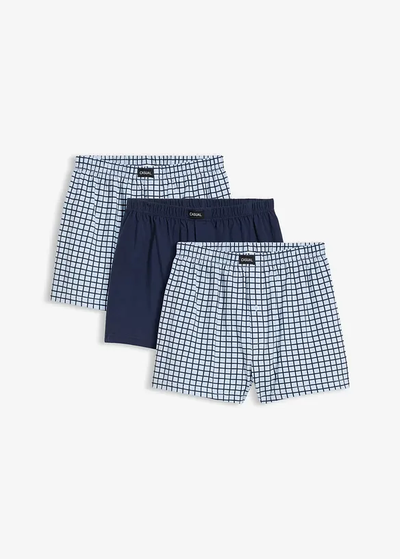 Ledig boxershorts i bomullsjersey (3-pack), bonprix