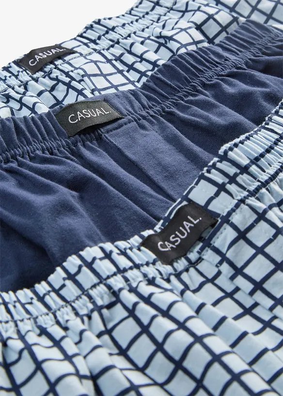 Ledig boxershorts i bomullsjersey (3-pack), bonprix