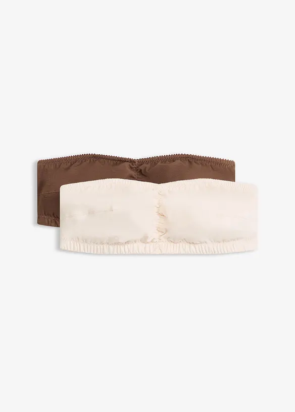 Bandeau-BH med &oslash;kologisk bomull (2-pack), bonprix