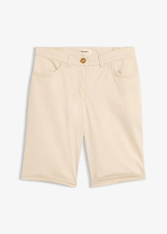 Papertouch-bermudashorts i bomull med komfortlinning, bonprix