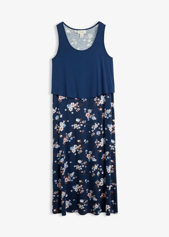 Maxikjole i lett viskosejersey, bonprix