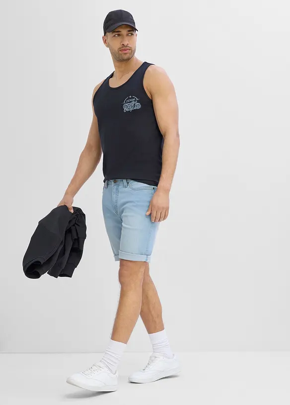 Bermudashorts i denim med stretch, Regular Fit (2-pack), bonprix