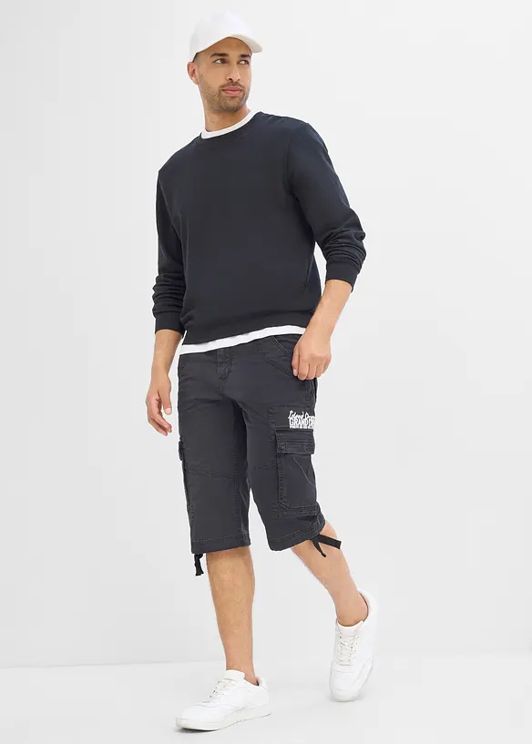Lang bermudashorts med cargolommer, Regular fit, bonprix