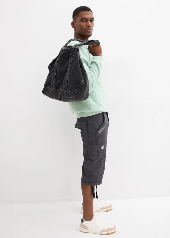 Lang bermudashorts med cargolommer, Regular fit, bonprix
