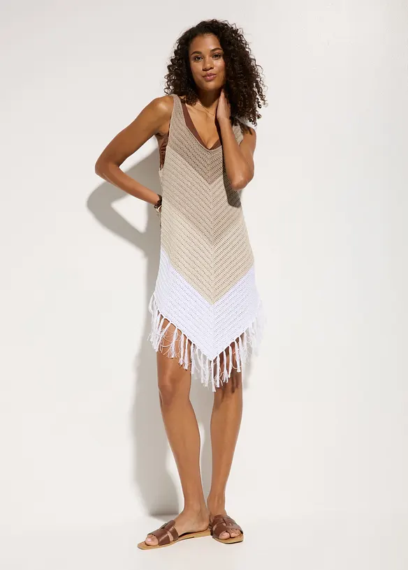 Lett, strikket strandkjole, bonprix