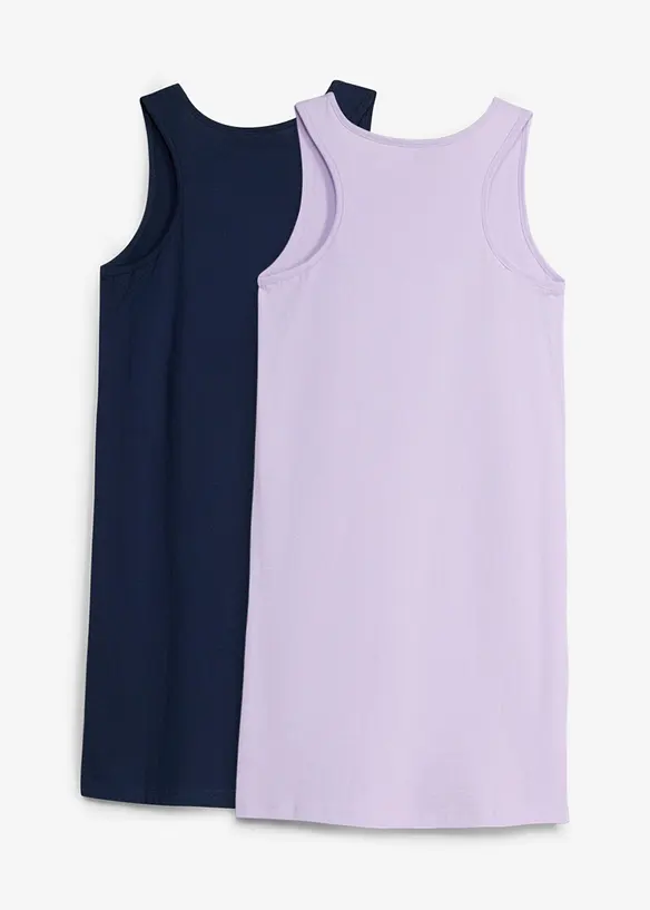 Jerseykjole i 100% &oslash;kologisk bomull (2-pack), bonprix