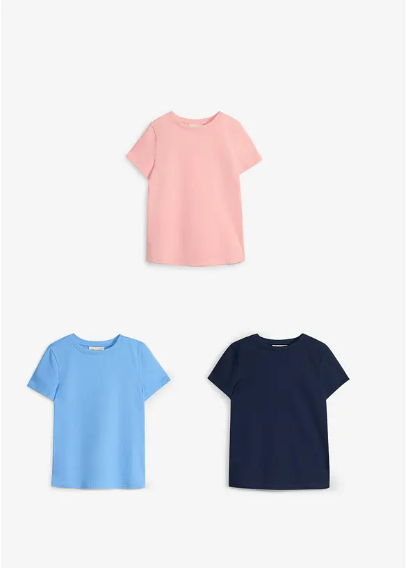 T-skjorte i 100% &oslash;kologisk bomull (3-pack), bonprix