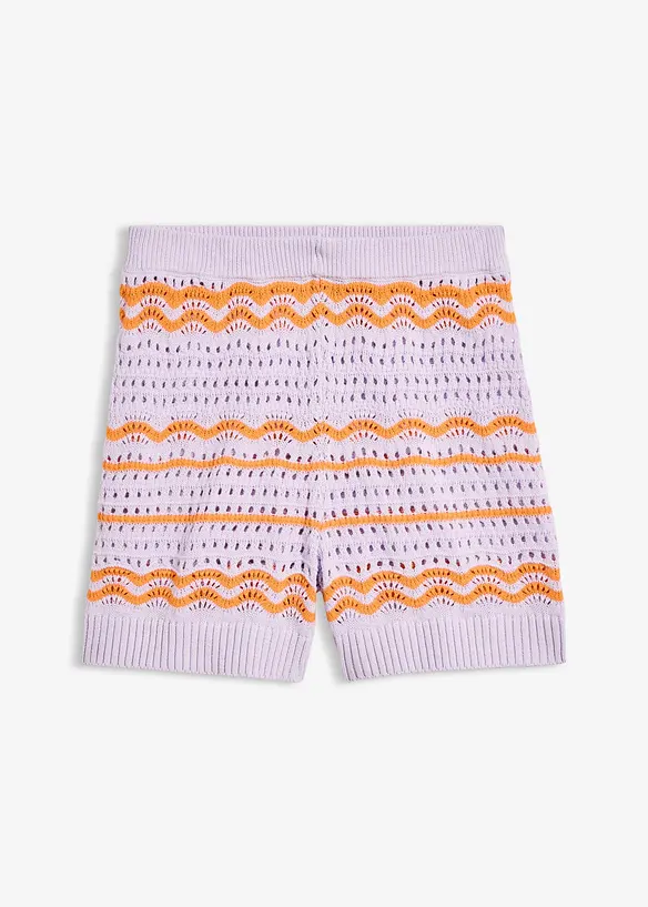 Strikket shorts i luftig bomull-/linmiks, bonprix