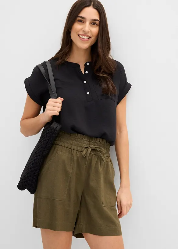 Shorts med lin, bonprix