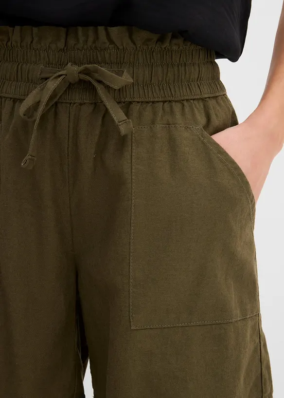 Shorts med lin, bonprix