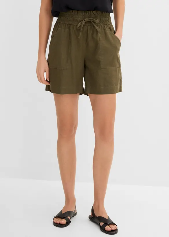 Shorts med lin, bonprix