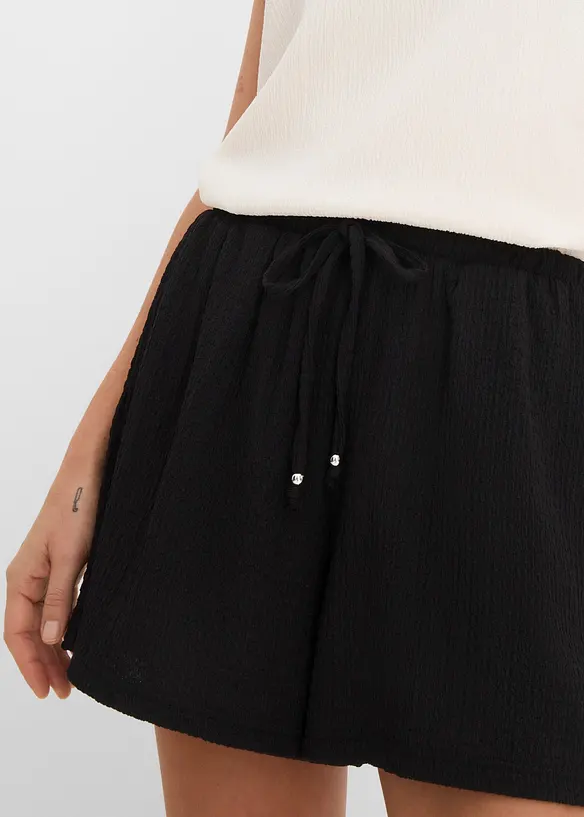 Pull on-shorts i strukturert krepp, bonprix