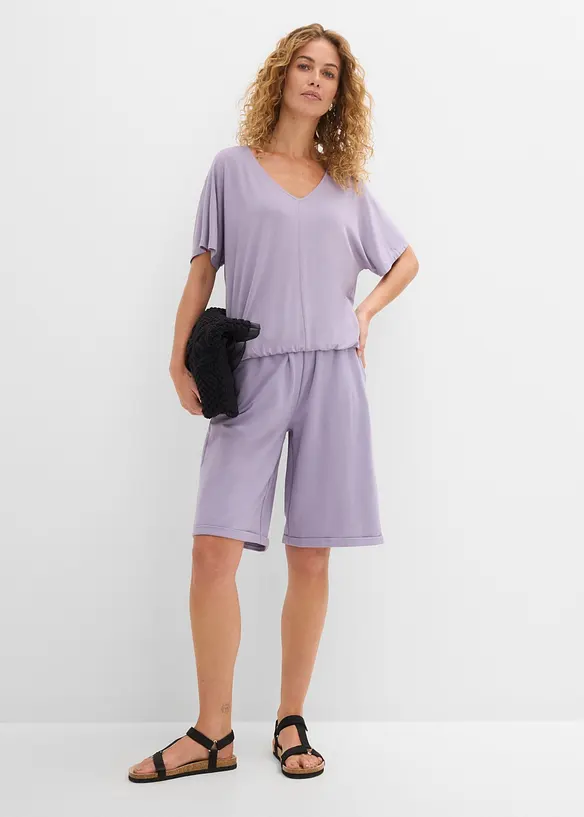 Oversized topp i myk viskosemiks, bonprix