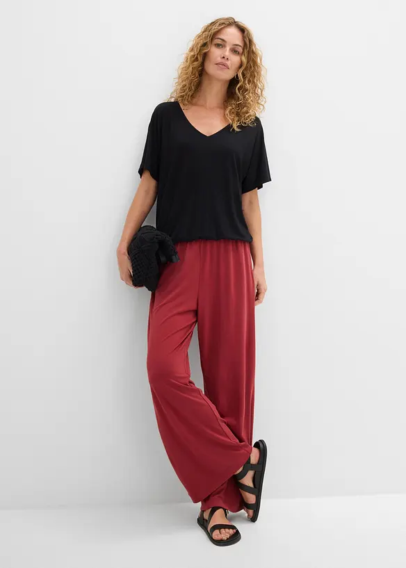 Oversized topp i myk viskosemiks, bonprix