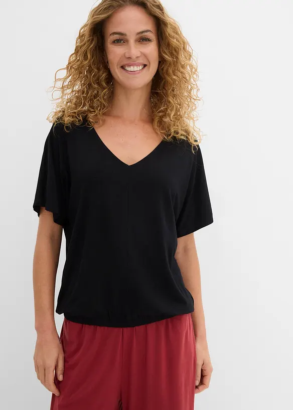 Oversized topp i myk viskosemiks, bonprix