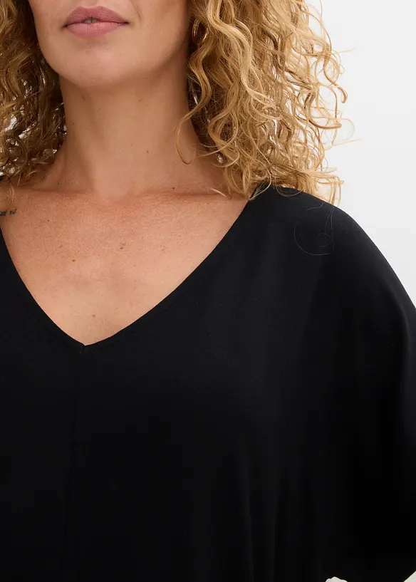 Oversized topp i myk viskosemiks, bonprix