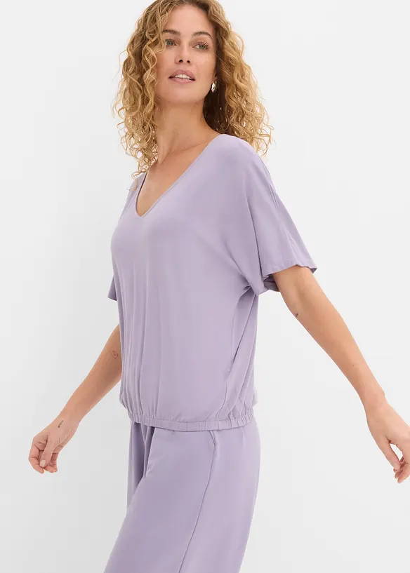 Oversized topp i myk viskosemiks, bonprix