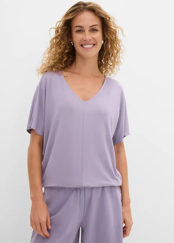 Oversized topp i myk viskosemiks, bonprix