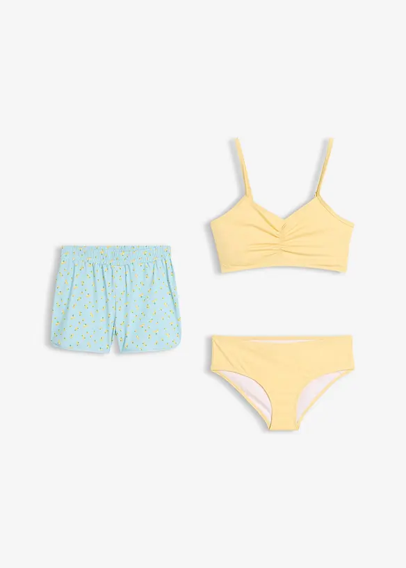 Bikini og badeshorts (3-delt sett), bonprix