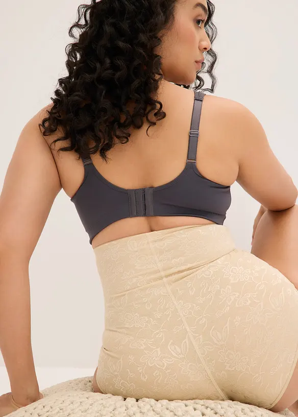 Medium shape truse i mykt blondemateriale, high waist, bonprix