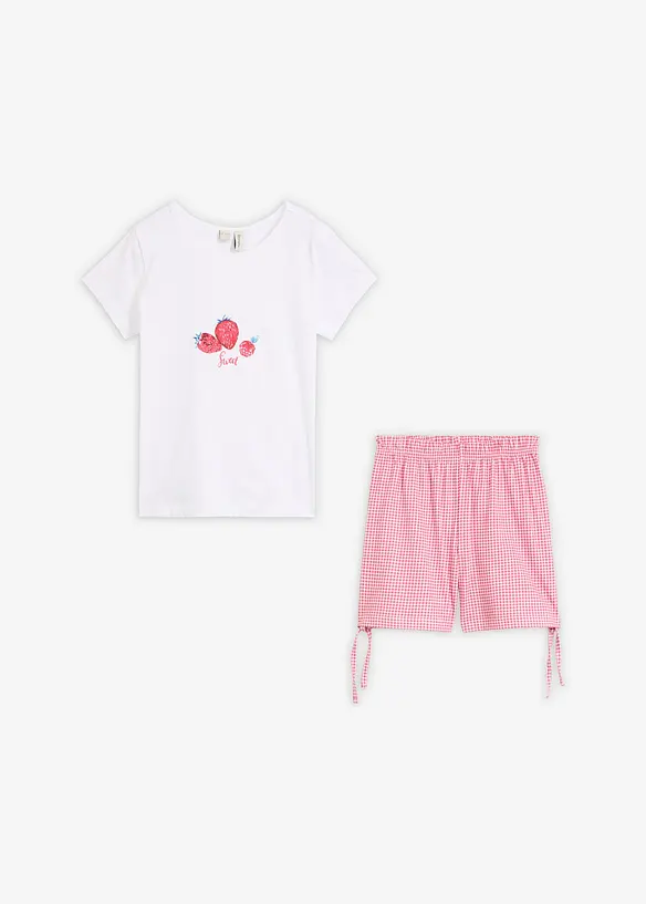 Kort pyjamas i 100% bomull, bonprix