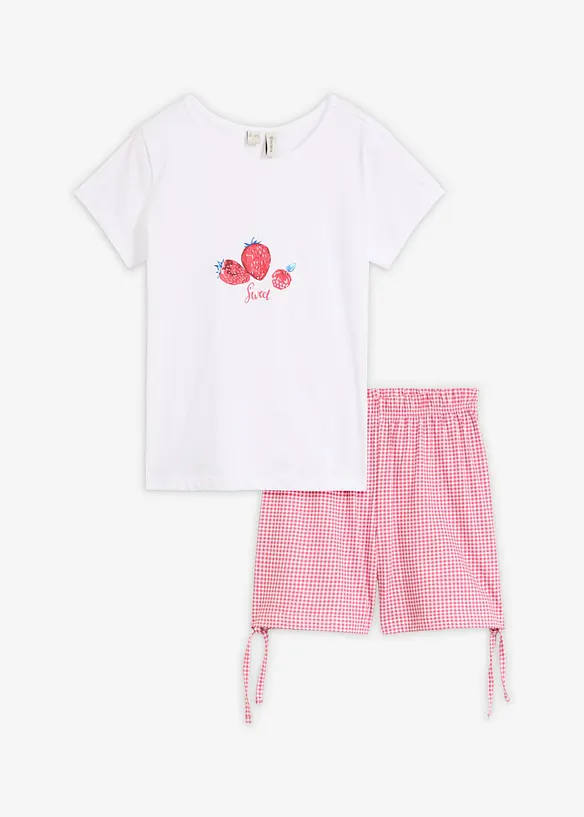 Kort pyjamas i 100% bomull, bonprix