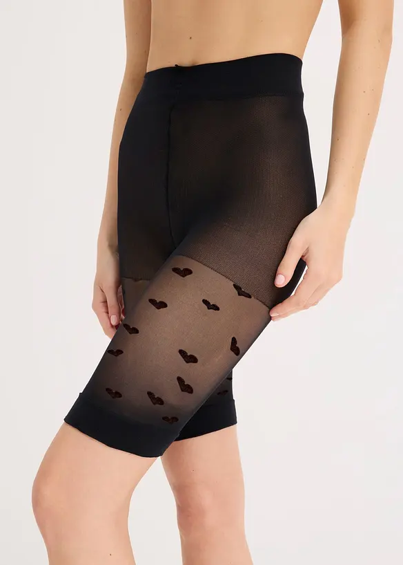 Anti-gniss-sykkelshorts med komfortlinning, 30 DEN, bonprix