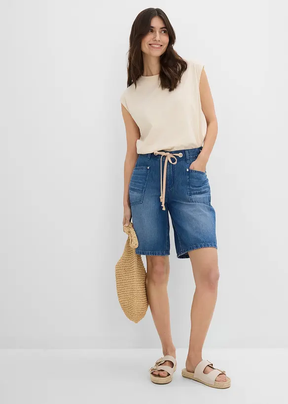 Jeans-bermudashorts Mid Waist, snor, bonprix