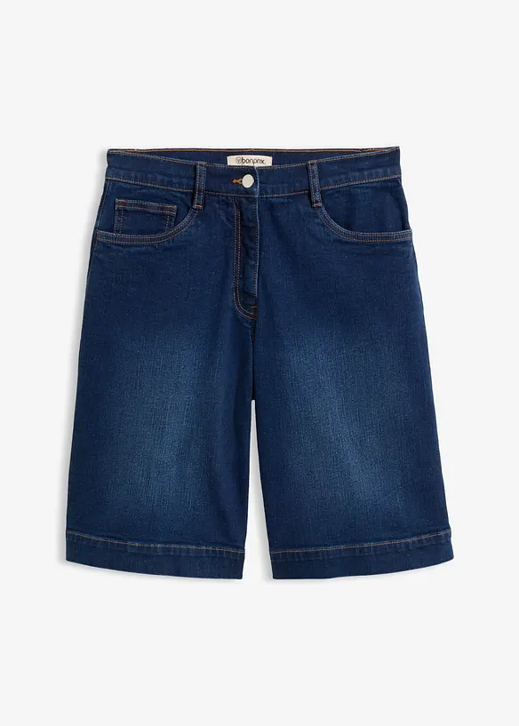 Jeans-bermudashorts Mid Waist av &oslash;kologisk bomull, bonprix