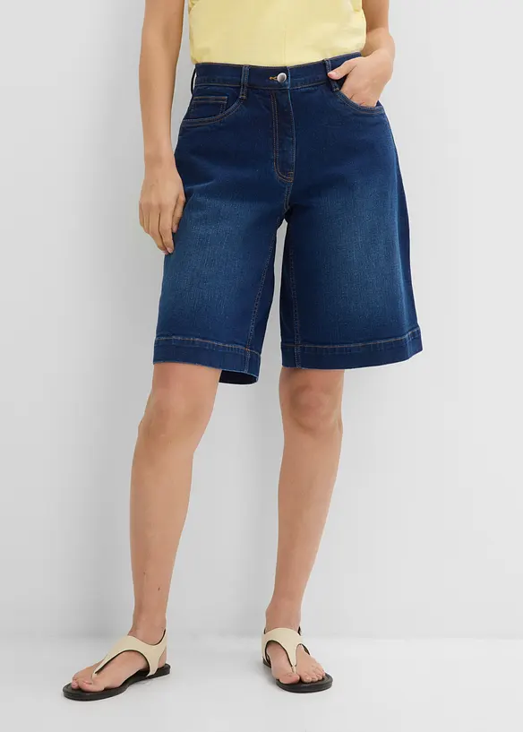 Jeans-bermudashorts Mid Waist av &oslash;kologisk bomull, bonprix