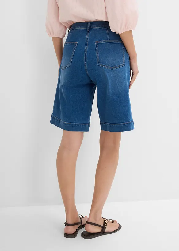 Jeans-bermudashorts Mid Waist av &oslash;kologisk bomull, bonprix