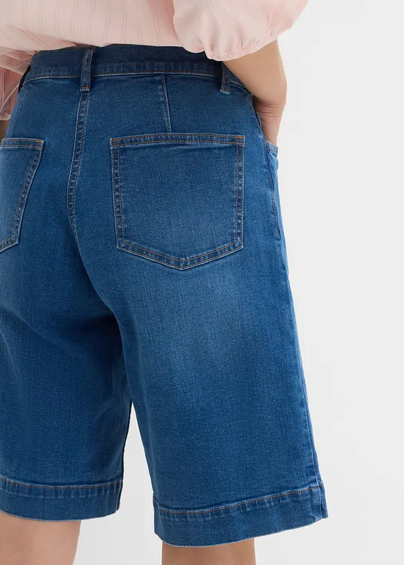 Jeans-bermudashorts Mid Waist av &oslash;kologisk bomull, bonprix