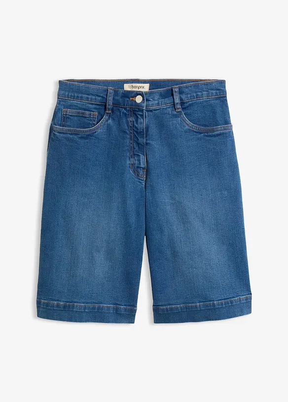 Jeans-bermudashorts Mid Waist av &oslash;kologisk bomull, bonprix