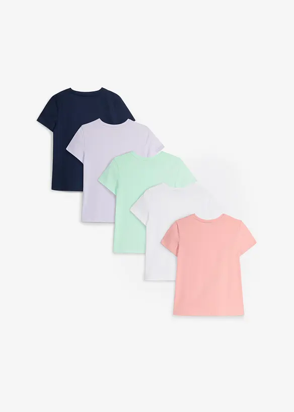 Topp i 100% &oslash;kologisk bomull (5-pack), bonprix