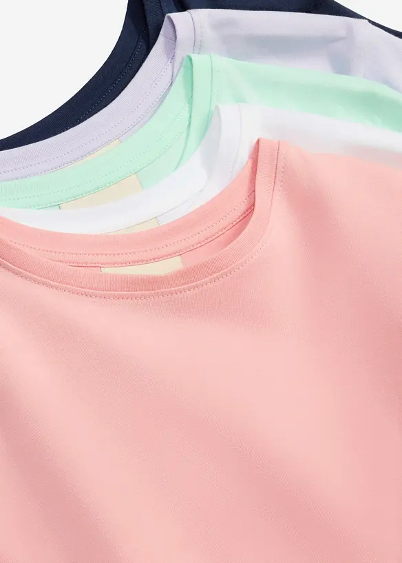 Topp i 100% &oslash;kologisk bomull (5-pack), bonprix