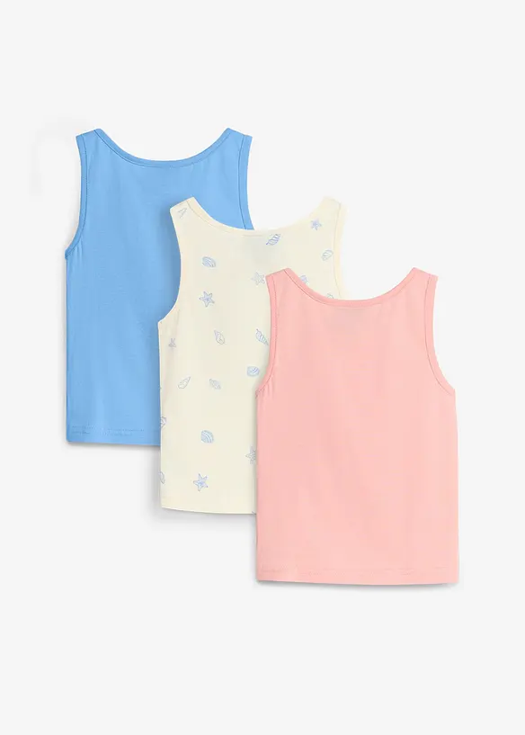 Singlet i 100% &oslash;kologisk bomull (3-pack), bonprix