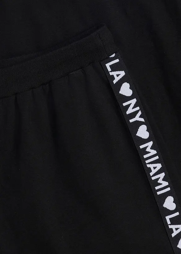 Topp og shorts av elastisk, &oslash;kologisk bomullsmiks (2 deler), bonprix
