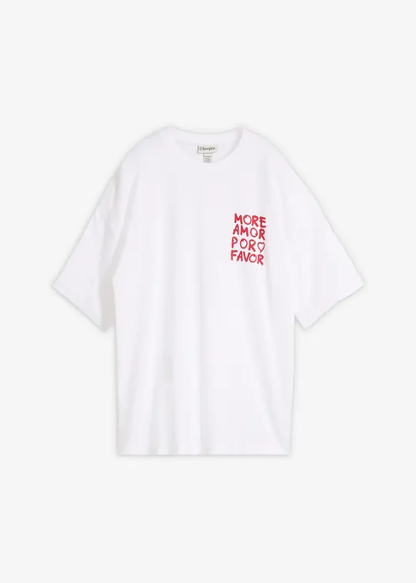 Oversized topp av 100% &oslash;kologisk bomull, bonprix