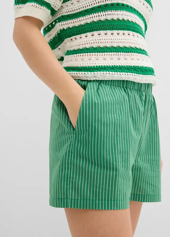 Pull on-shorts i 100% &oslash;kologisk bomull, bonprix