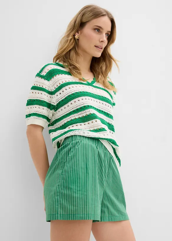 Pull on-shorts i 100% &oslash;kologisk bomull, bonprix